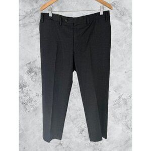 PAUL STUART Trousers Wool Suit Pants in Gray Black Size 34/26